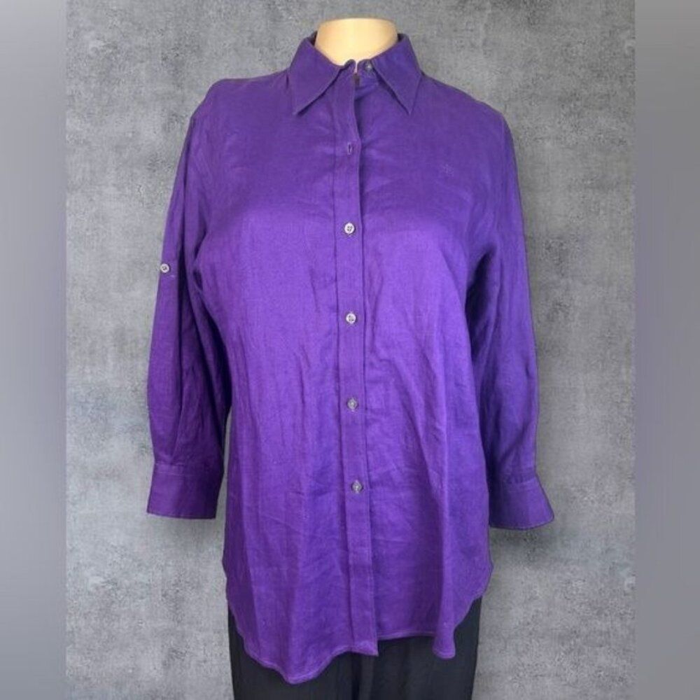Ralph Lauren Purple Linen - Size XS